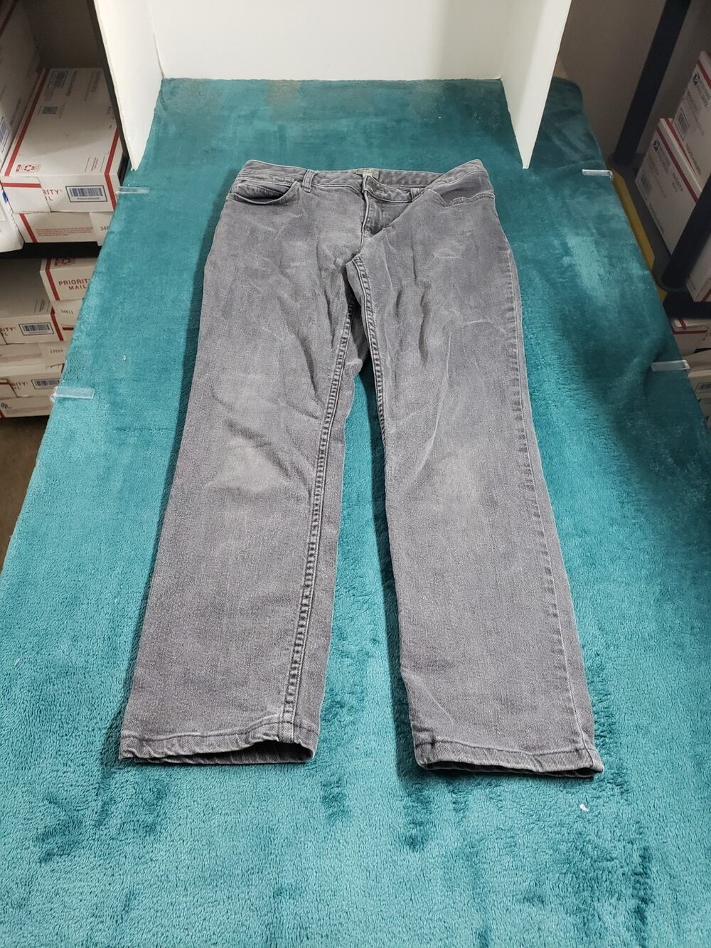 J Jill Jeans Size 8 Petite Womens Gray Denim Stretch Pants Ladies Mid Rise Slim